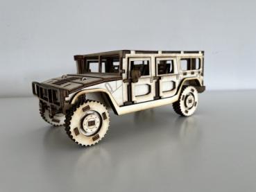 Hummer (HUMVEE) as 3D large wood model